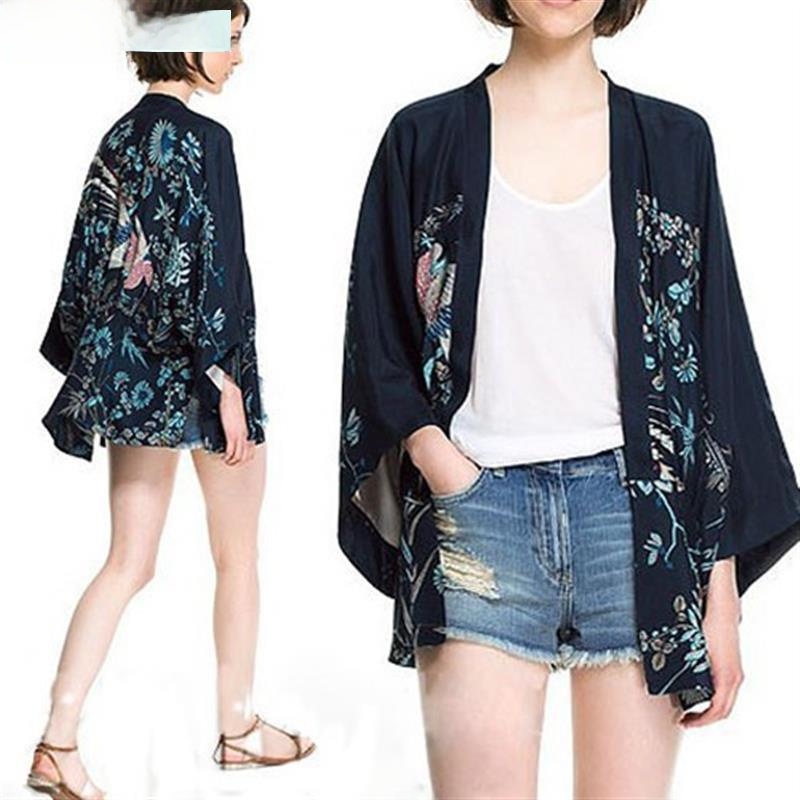 Street Fashion Kimono - Cardigã de Seda Feminino Estilo Kimono