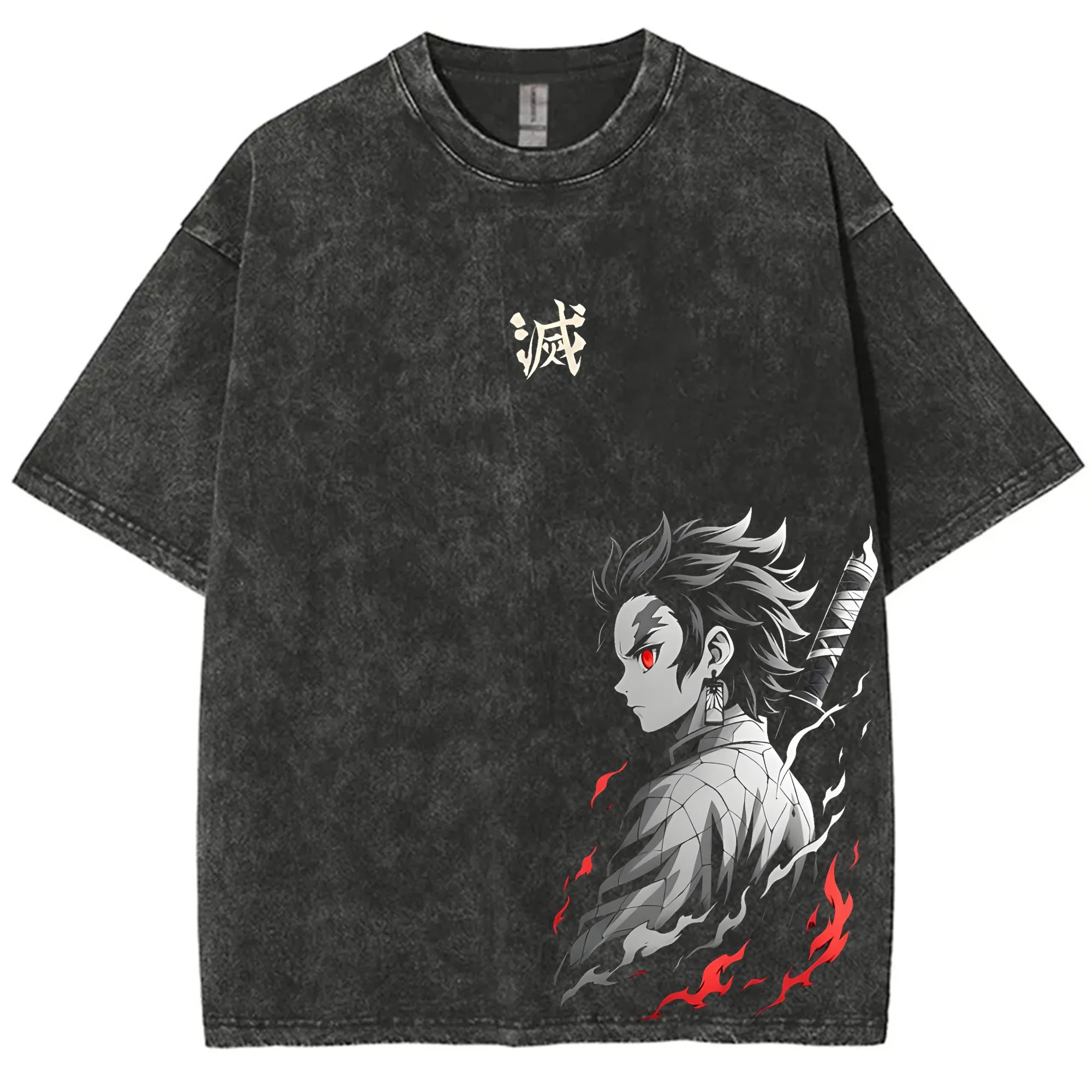 Street Fashion Magazine - Streetwear demon slayer vintage lavado gráfico