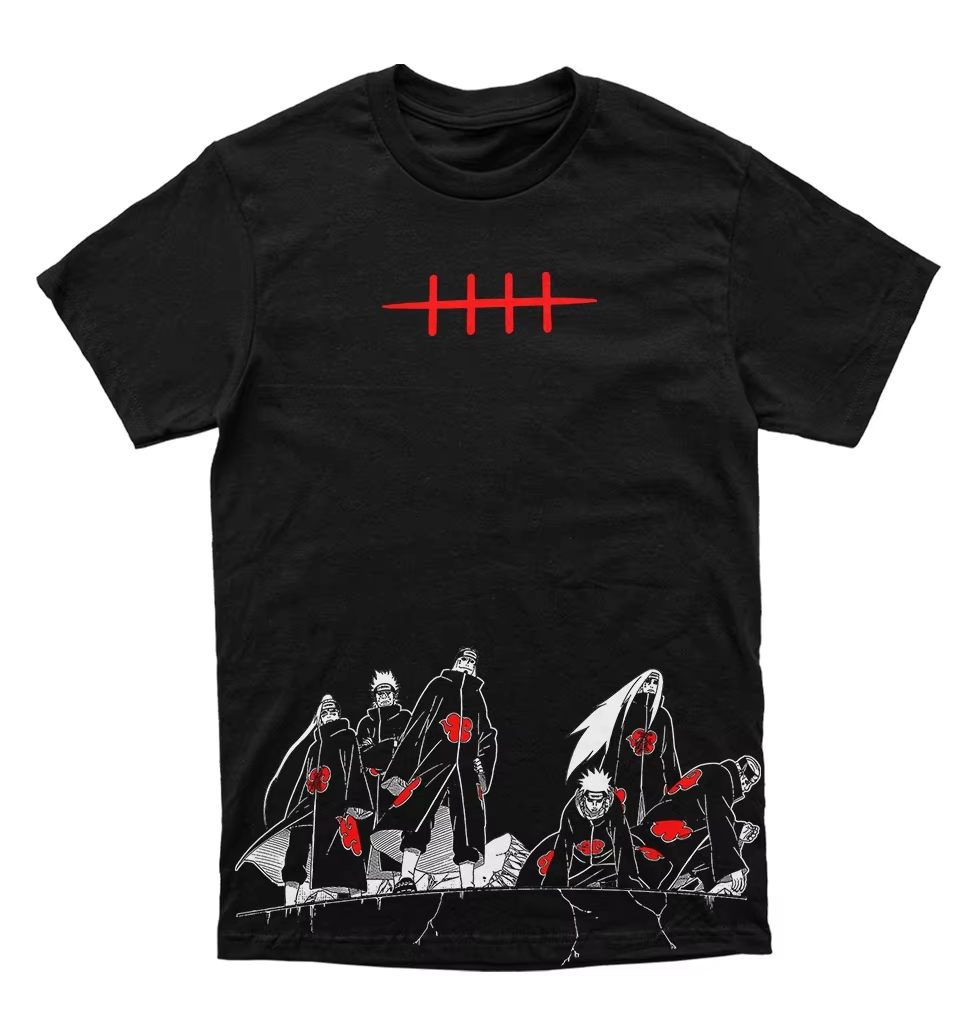 Street Fashion Magazine - Camiseta Gráfica Naruto Pain Akatsuki Six
