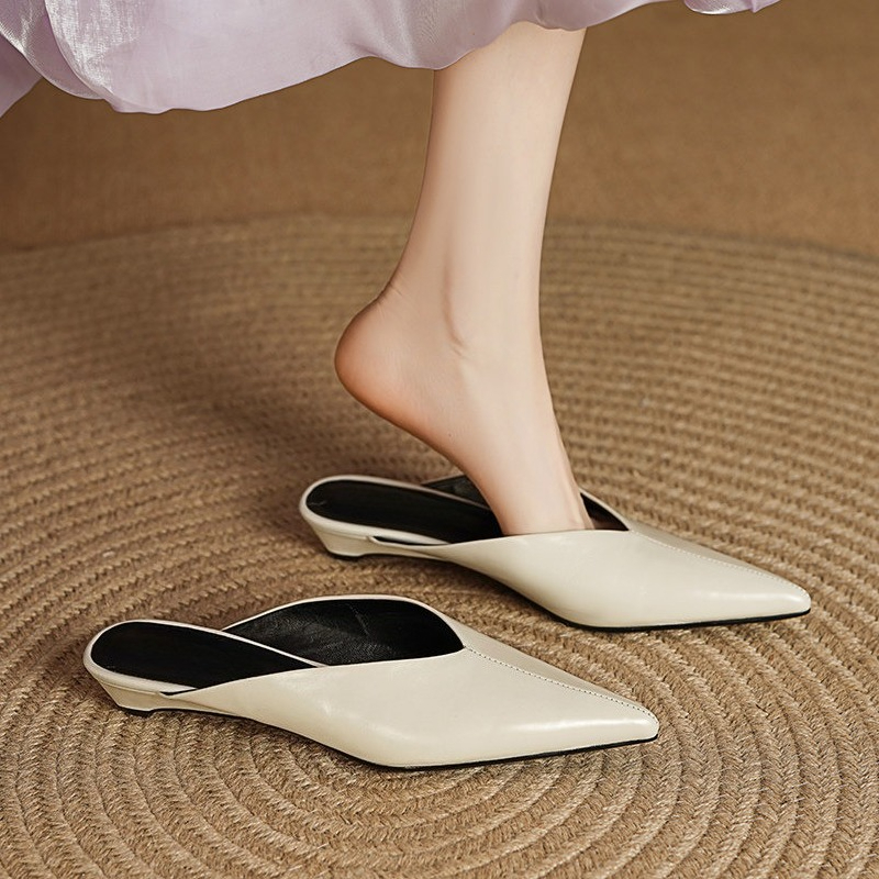Street Fashion Clothing - Primavera verão cunhas salto feminino mules