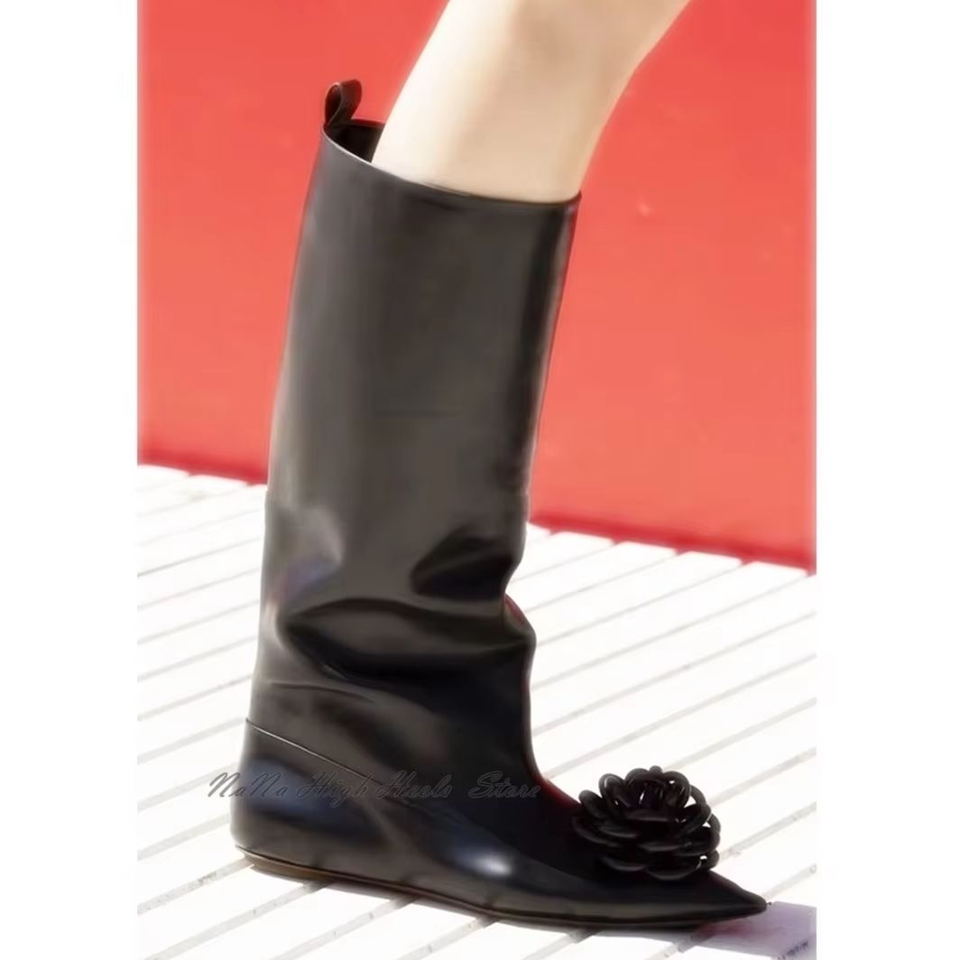 Botas Femininas de Couro Luxuo - Street Fashion Canada avaliação e preço