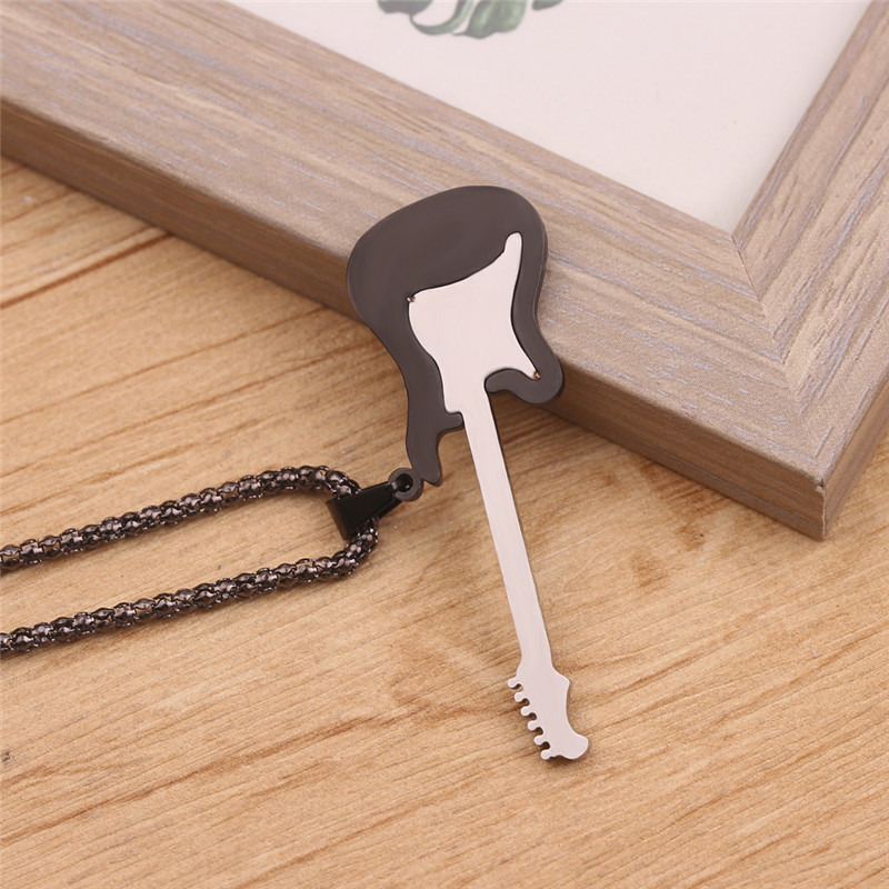 1pc punk guitarra colar para c - Street Fashion Guys avaliação e preço