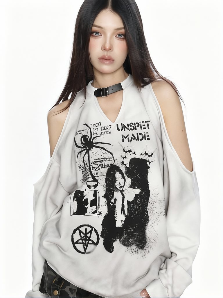 Blusão Feminino Y2K Halter Ove - Graphic Hoodie Streetwear avaliação e preço