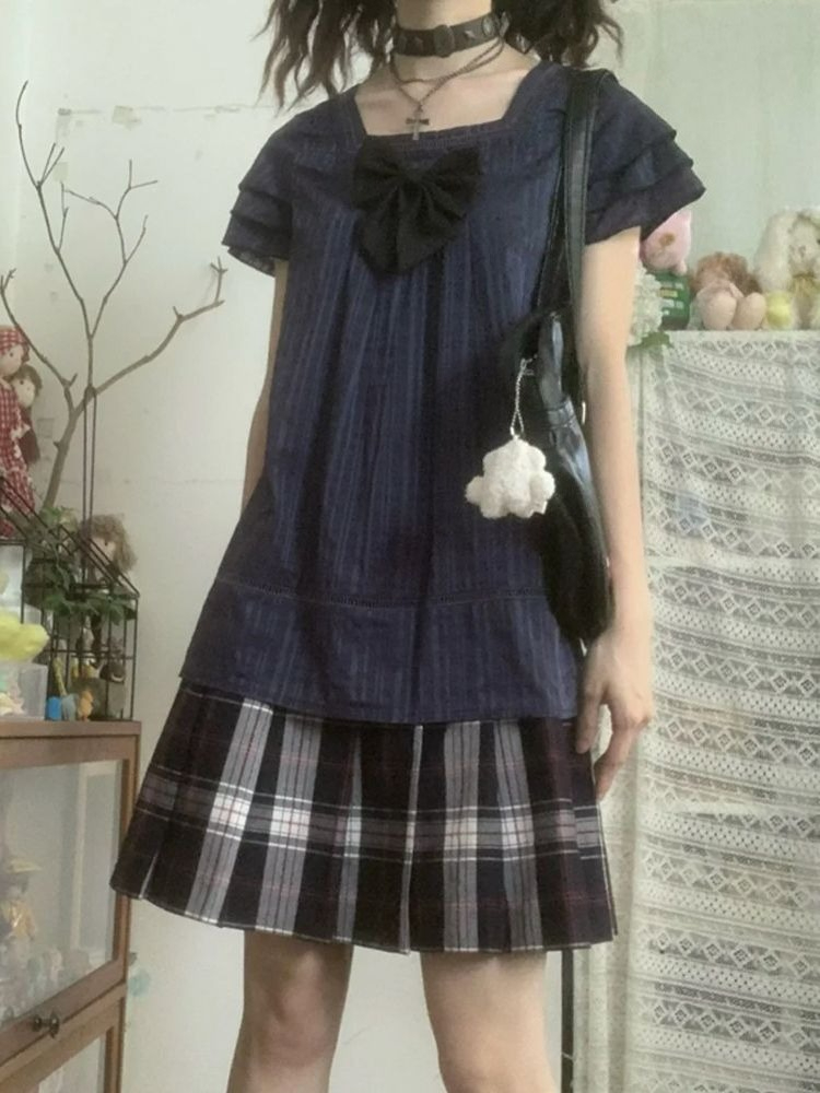 Conjunto Vintage Estilo Japonê - Street Fashion Harajuku avaliação e preço