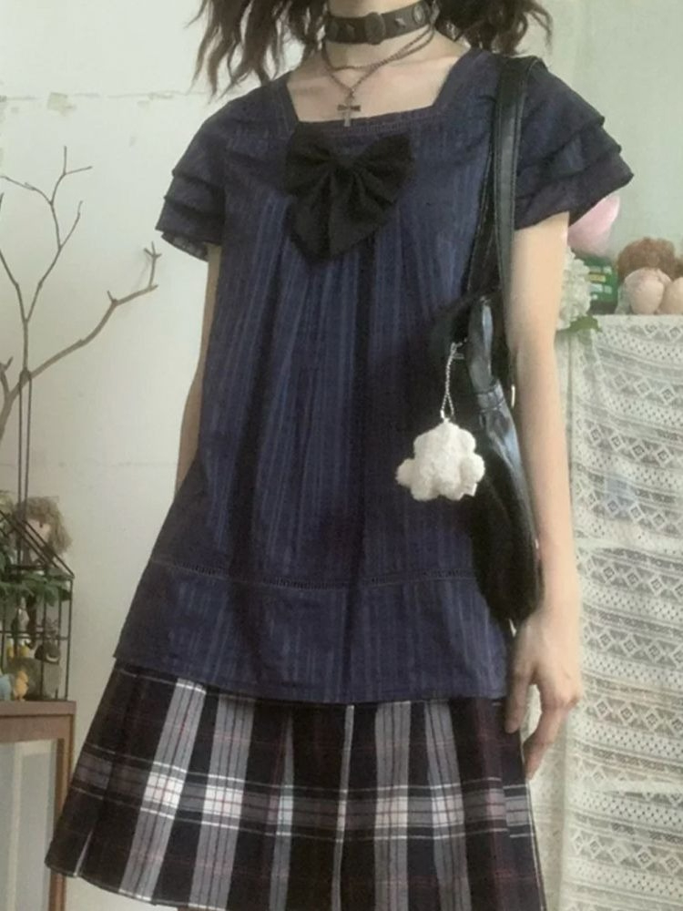Conjunto Vintage Estilo Japonê - Street Fashion Harajuku avaliação e preço