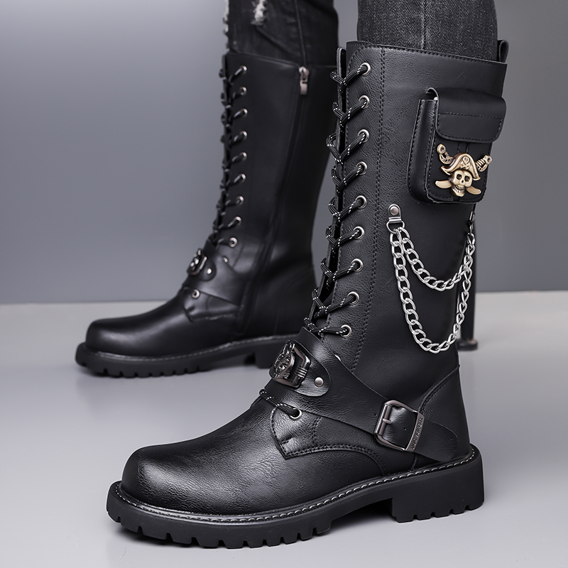 Botas Masculinas de Cano Alto, - Street Fashion Canada avaliação e preço