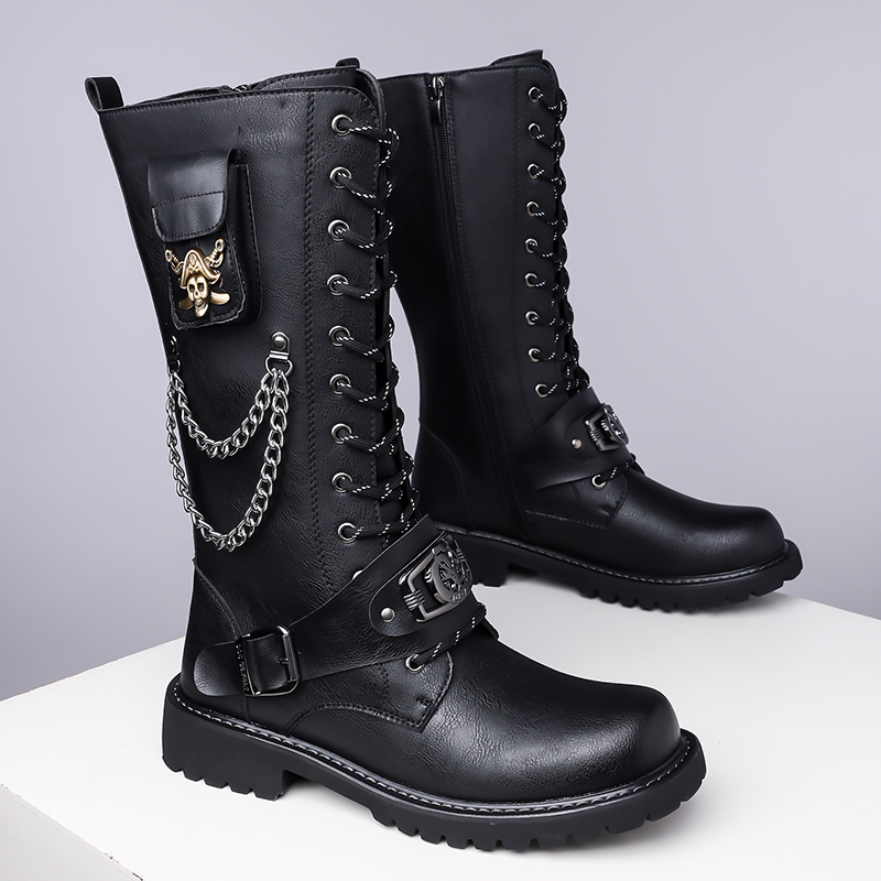 Botas Masculinas de Cano Alto, - Street Fashion Canada avaliação e preço