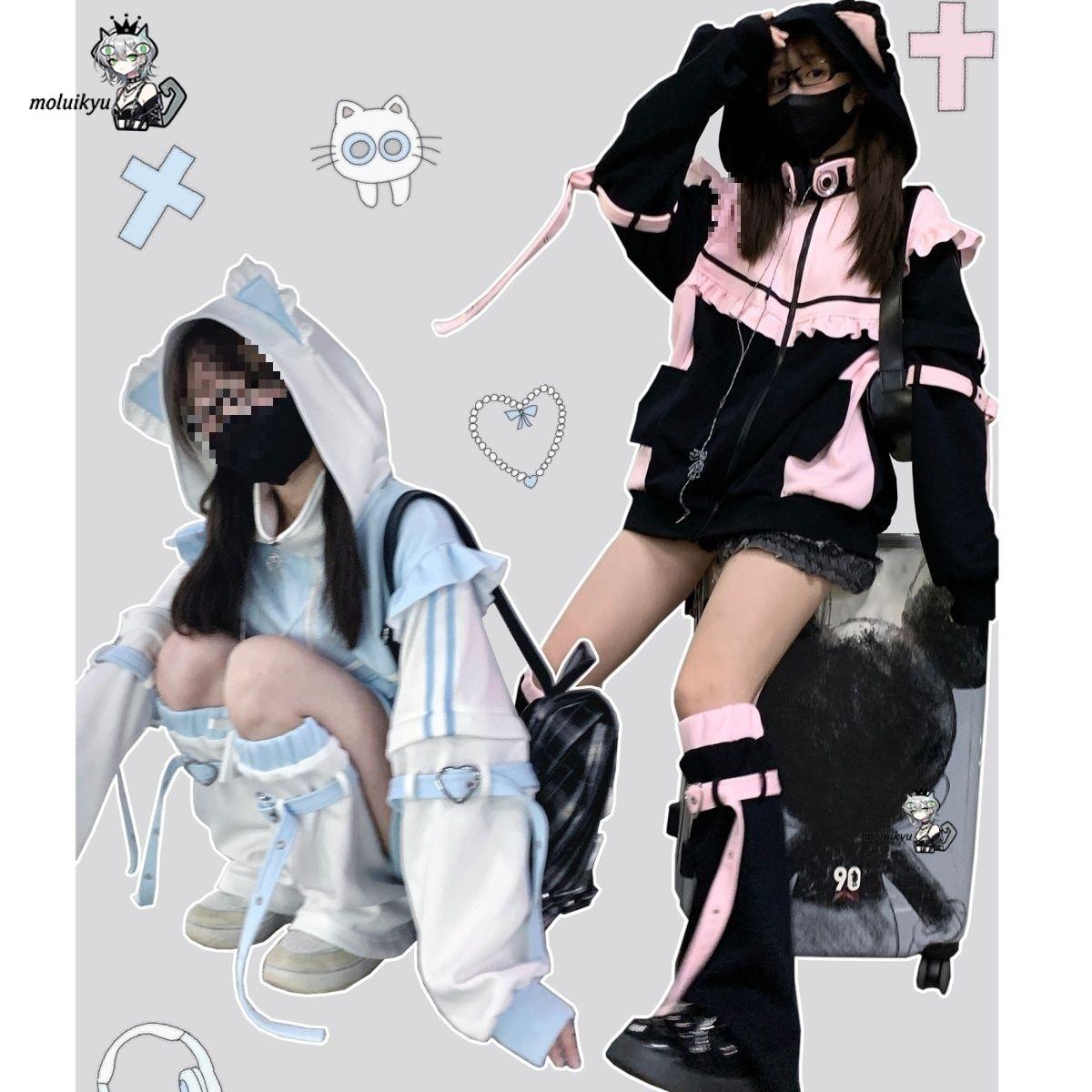 Moletom com capuz e orelhas de - Street Fashion Harajuku avaliação e preço