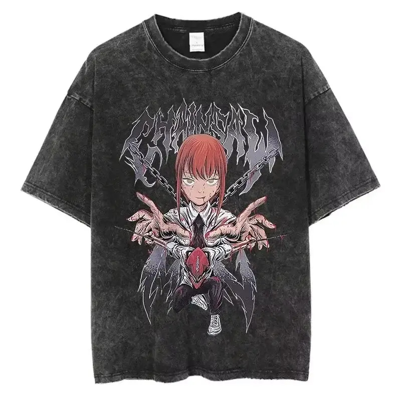 Camiseta Gráfica Chainsaw Man  - Street Fashion Magazine avaliação e preço