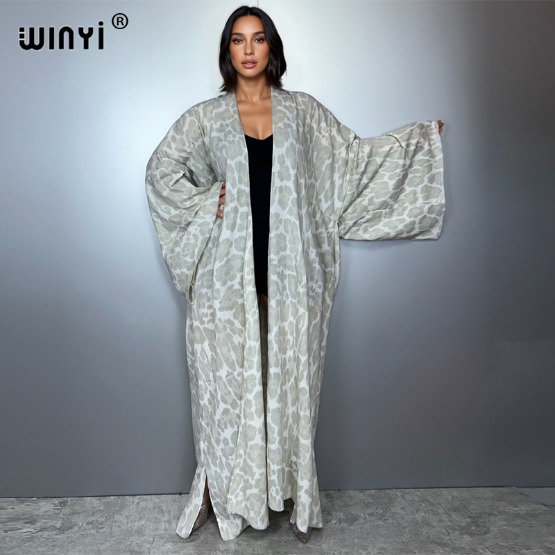 Winyi inverno leopardo cardiga - Street Fashion Kimono avaliação e preço