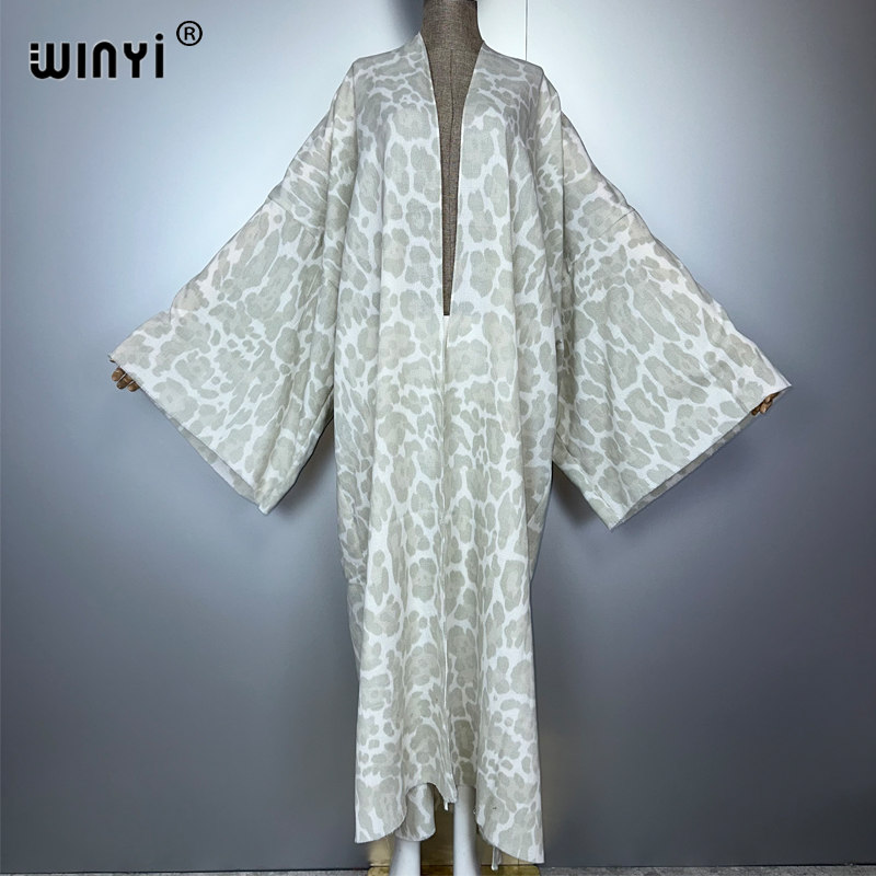 Winyi inverno leopardo cardiga - Street Fashion Kimono avaliação e preço