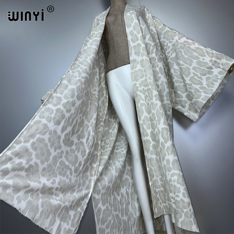 Winyi inverno leopardo cardiga - Street Fashion Kimono avaliação e preço