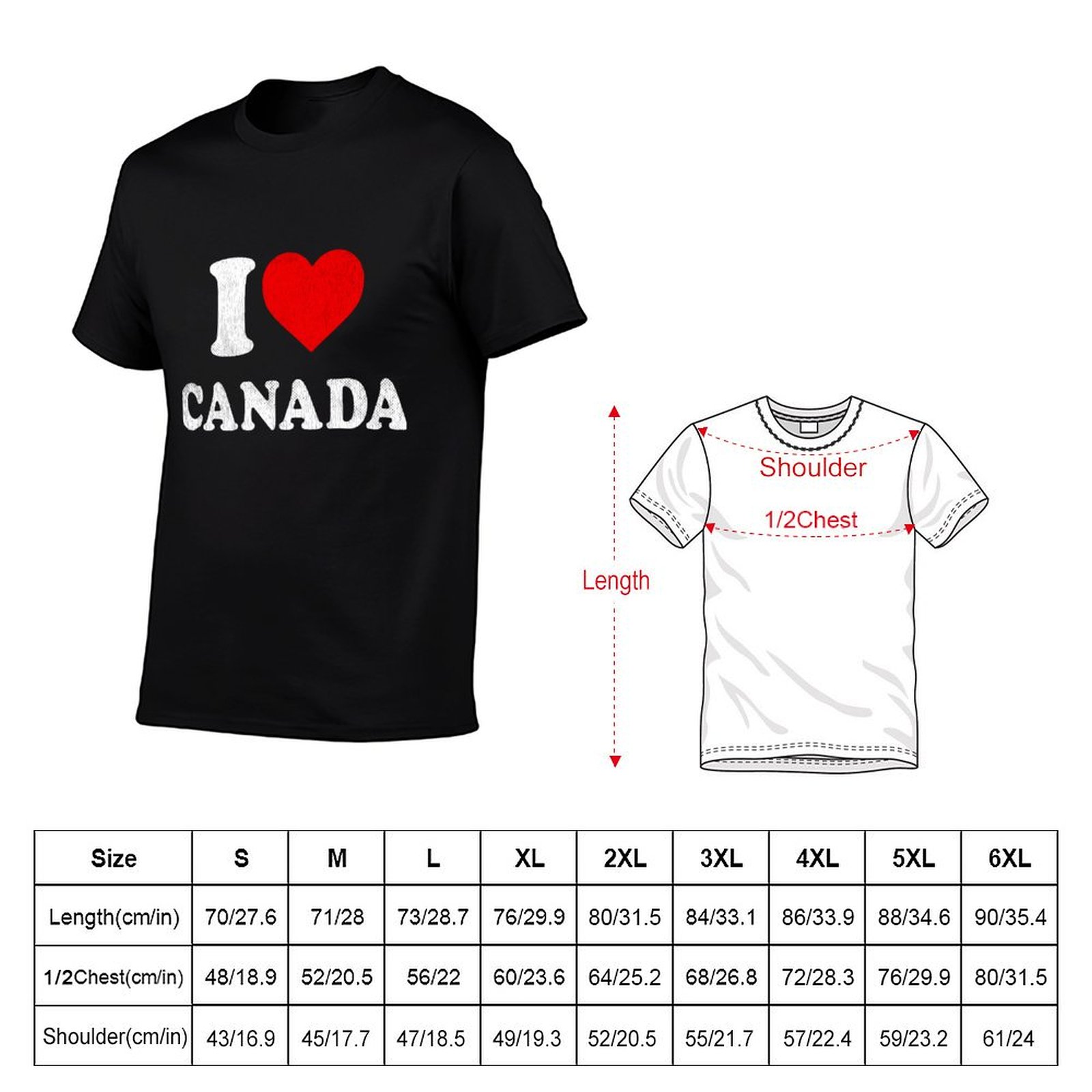 Camiseta Souvenir I Love Canad - Street Fashion Canada avaliação e preço